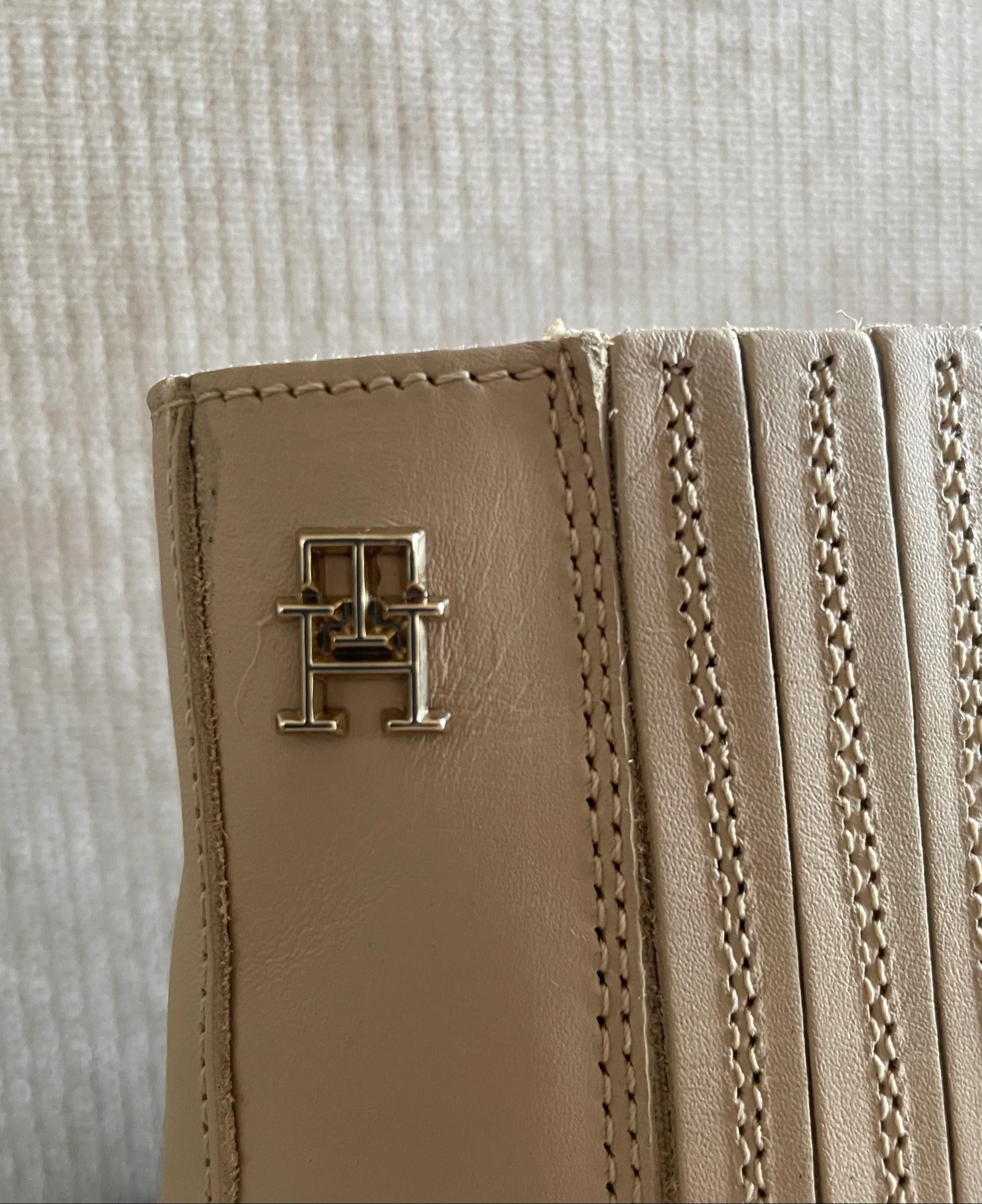 Authentic Tommy Hilfiger ankle boots beige leather 4.4 cm heel size 39 – photo 8